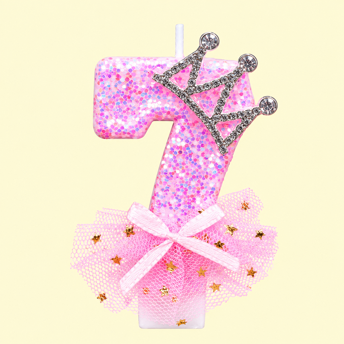 Kūkas svece cipars "7" princešu tematikā