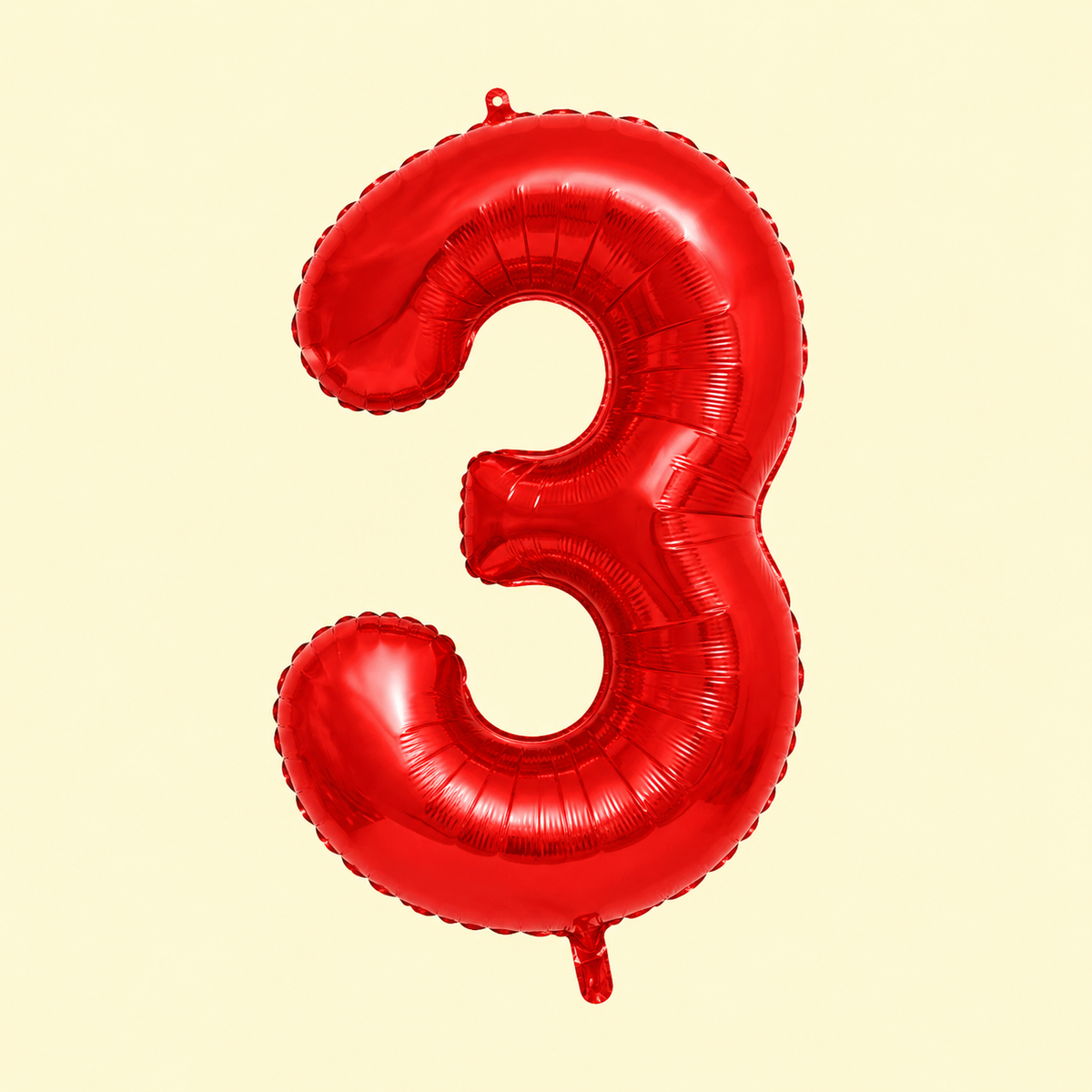 Sarkans balons cipars "3"